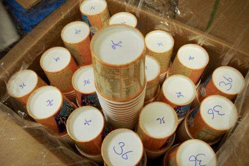 The Cool Hemp Tubs ready for filling in the morning.  36 = 3rd month, 6th year.